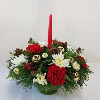 Holiday Bowl with Flowers (XM22-01)